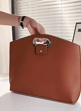 手提笔记本电脑包大容量通勤包手提包防水高级感适用14寸15寸16寸笔记本包女士公文包公务员商务公文包