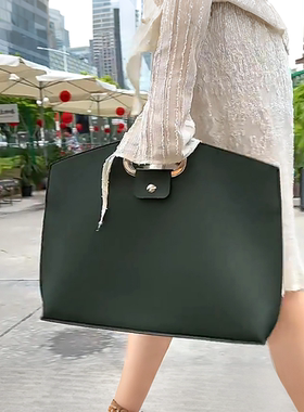 手提笔记本电脑包大容量通勤包手提包防水高级感适用14寸15寸16寸笔记本包女士公文包公务员商务公文包