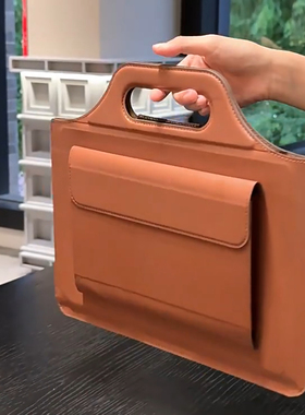 支架多功能手提包时尚电脑包高颜值轻便笔记本电脑包Pro air 13寸14寸15寸16寸多功能托特包简约通勤女包