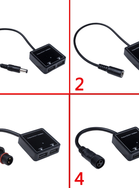 双USB母转DC/2芯双孔母电源插头转接线太阳能板手机转换线5V稳压