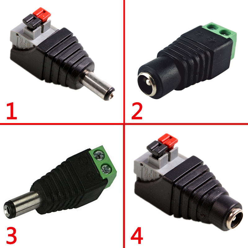 12v5.5*2.1电源线接头公母免焊