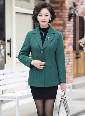 w21春秋装外套中老年女妈妈装中年气质洋气西装春天a02短款小西服