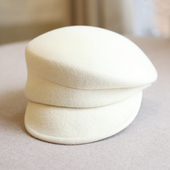 日本ca4气质款 澳洲羊毛折边鸭舌礼帽青年毡帽报童帽骑士帽子女秋