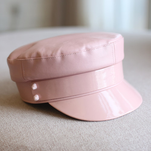 逛街皮帽鸭舌帽英伦平檐秋冬