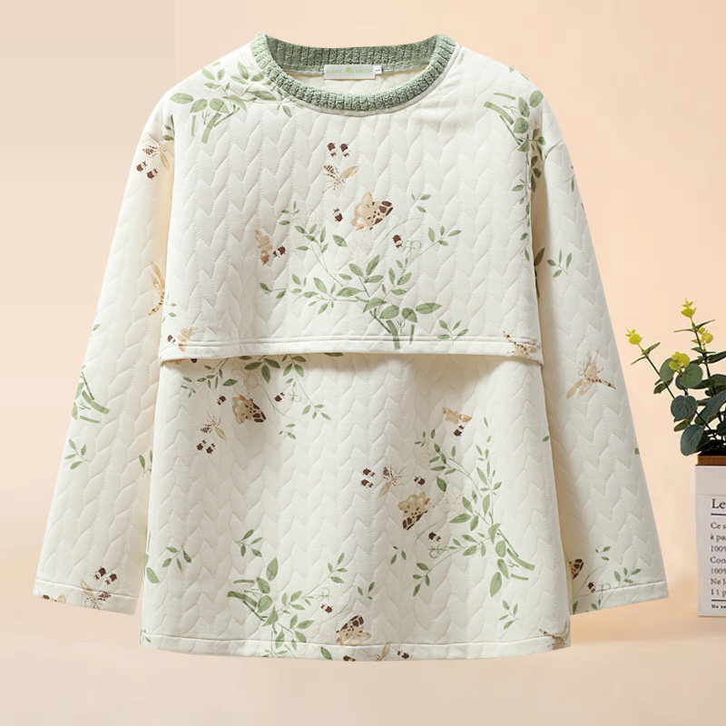 空气棉哺乳上衣单件秋冬季孕妇睡衣月子服产后喂奶大码加肥200斤,孕妇装/孕产妇用品/营养,家居服上装,淘宝优惠券,粉丝福利购,淘宝优惠卷