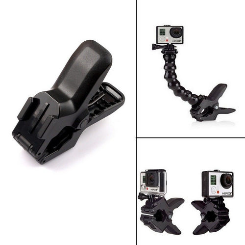 gopro hero9/8/7 DJI大疆osmo柔性夹子支架蛇形臂鲨鱼夹具大力夹