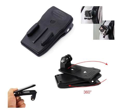 多功能360度背包书包夹 适用运动相机配件小蚁 gopro夹子 帽子夹