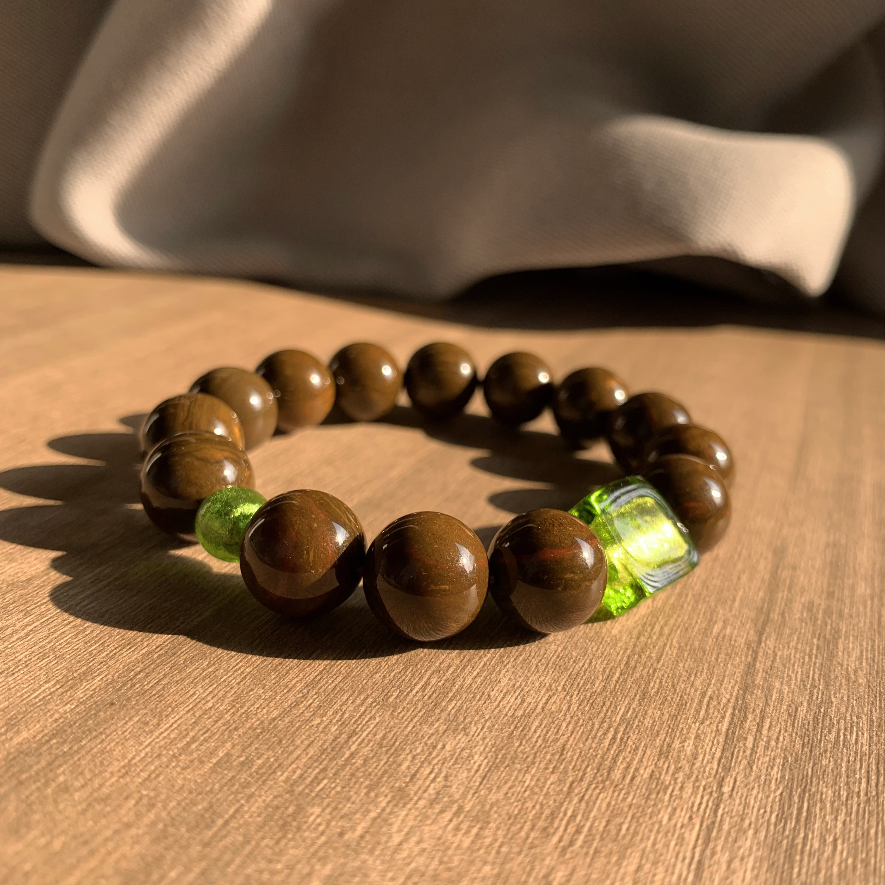 KuKu原创复古海洋碧玉琉璃手串