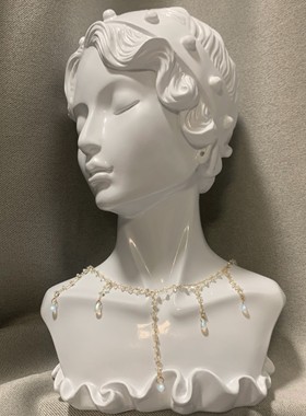 原创设计水晶包金项链锁骨链女