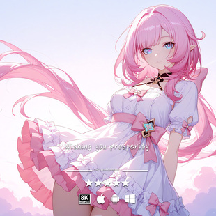 二次元 爱莉希雅51 游戏动漫手机平板电脑高清壁纸 崩坏3 4K8K壁纸