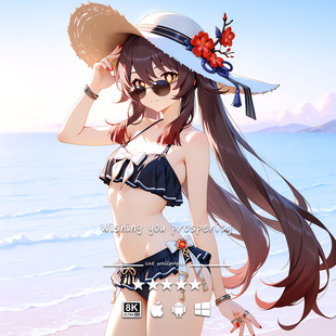 原神 游戏动漫 胡桃 二次元 手机平板pad电脑高清壁纸 4K8K壁纸