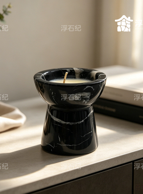 大理石香薰托盘玄关钥匙收纳北欧浪漫氛围感装饰摆件欧式复古