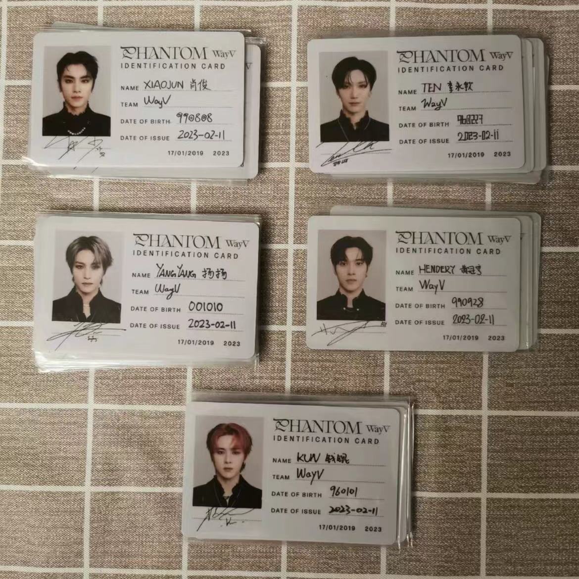 国现WayV 威神 PHANTOM FM周边 ID卡 李永钦肖俊黄冠亨刘扬扬