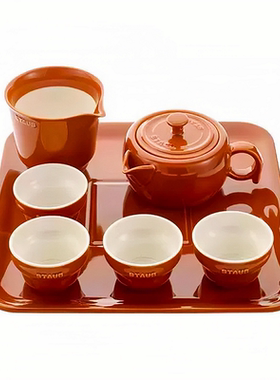 珐宝陶瓷功夫茶壶杯七件套