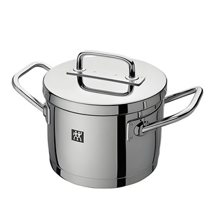 德国双立人PRO系列不锈钢24cm双耳煎炒锅平底锅16cm奶锅长柄防烫