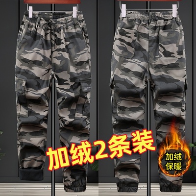 长裤迷彩裤加绒加厚工装裤