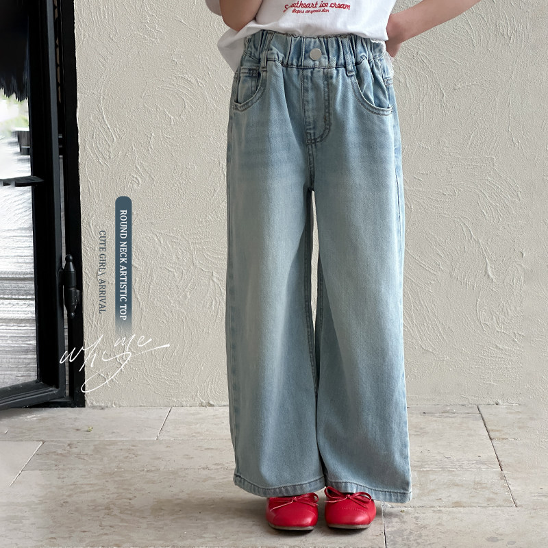 女童牛仔裤2025夏季新款夏装儿童韩系直筒裤中大童女孩洋气薄裤子,童装/婴儿装/亲子装,儿童牛仔裤,淘宝优惠券,粉丝福利购,淘宝优惠卷