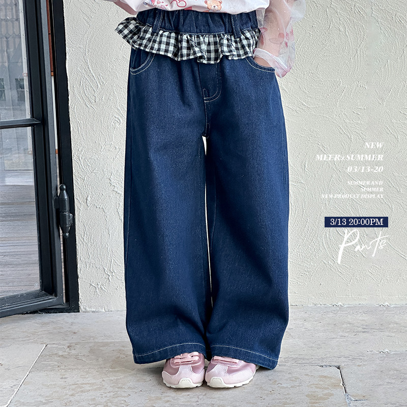 女童牛仔裤25春秋季新款儿童韩版洋气中大童宽松休闲直筒阔腿裤子,童装/婴儿装/亲子装,儿童牛仔裤,淘宝优惠券,粉丝福利购,淘宝优惠卷