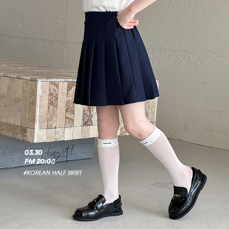 女童百褶裙2025夏装新款儿童韩系半身裙中大童百搭学院风短裙子