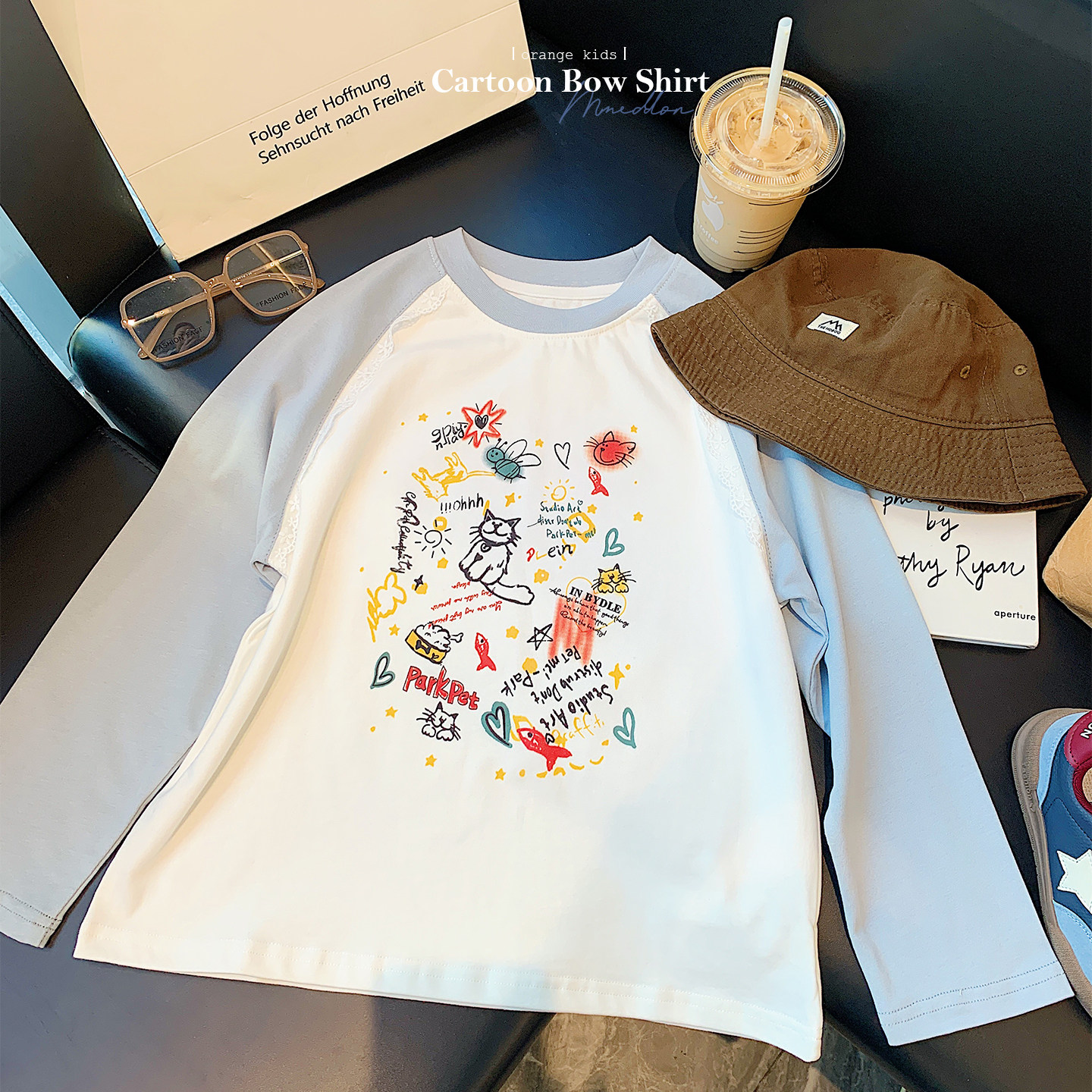 女童长袖T恤2025秋装新款儿童韩版时髦洋气中大童休闲百搭上衣潮,童装/婴儿装/亲子装,T恤,淘宝优惠券,粉丝福利购,淘宝优惠卷