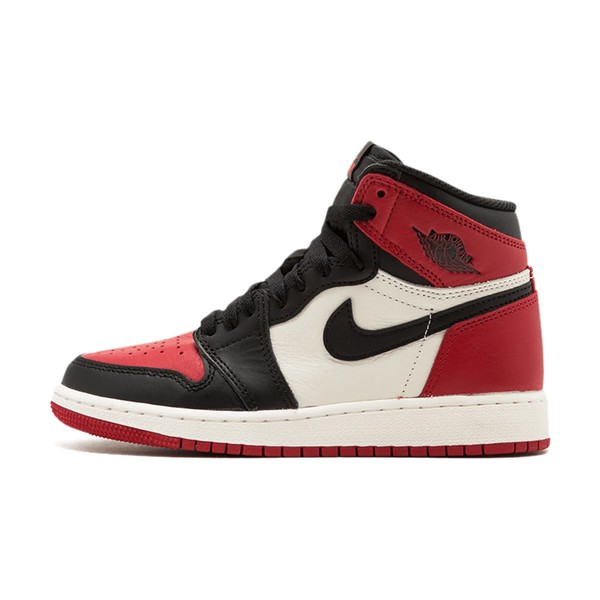 Jordan 复古篮球鞋 黑色 红色 高帮 Air 1 Retro High Bred Toe