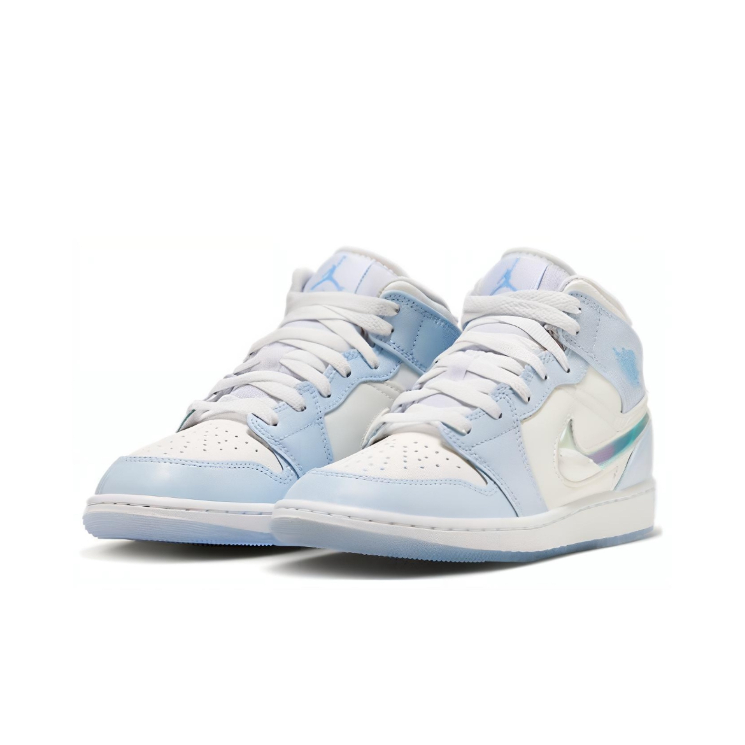 Jordan 1  AJ1白蓝冰雪奇缘 GS镭射中帮板鞋 FQ9117-400