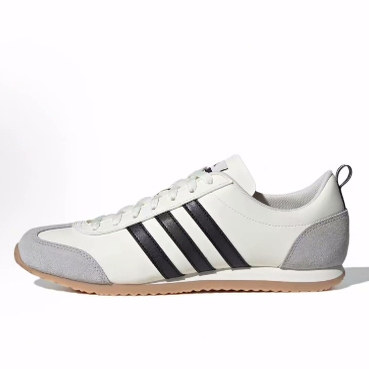 adidas VS JOG 2.0 舒适 耐磨 低帮 生活休闲鞋 男女同款 白灰黑