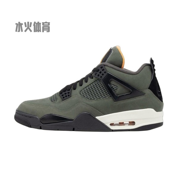 【水火体育】 Jordan 复古篮球鞋 绿色 中帮 UNDEFEATED x Air 4