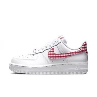 Gingham 白红 Force 女款 板鞋 低帮 Red Low Air Nike