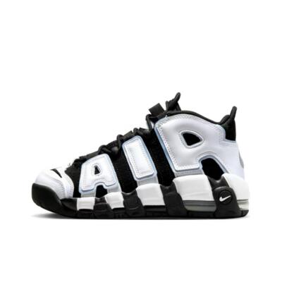 Nike Air More Uptempo 中帮 儿童篮球鞋 黑白 青少年DQ6200-001