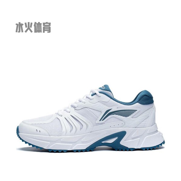 【水火体育】 李宁 拾光 跑步鞋 白色 低帮 织物 耐磨透气 白蓝