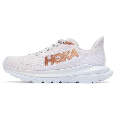 HOKA ONE ONE 跑步鞋 白色 低帮 Mach 5 竞速公路 织物减震防滑耐
