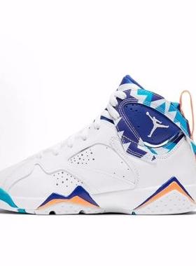 Jordan Air Jordan 7 Chlorine Blue  中帮 儿童篮球鞋 男女同款