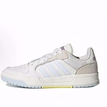 adidas neo Entrap 皮革 简约休闲 低帮 板鞋 男女同款 灰白棕