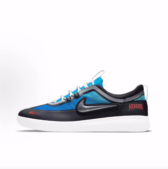 Samborghini x Nike SB织物人造革3M反光低帮板鞋男女同款黑蓝银