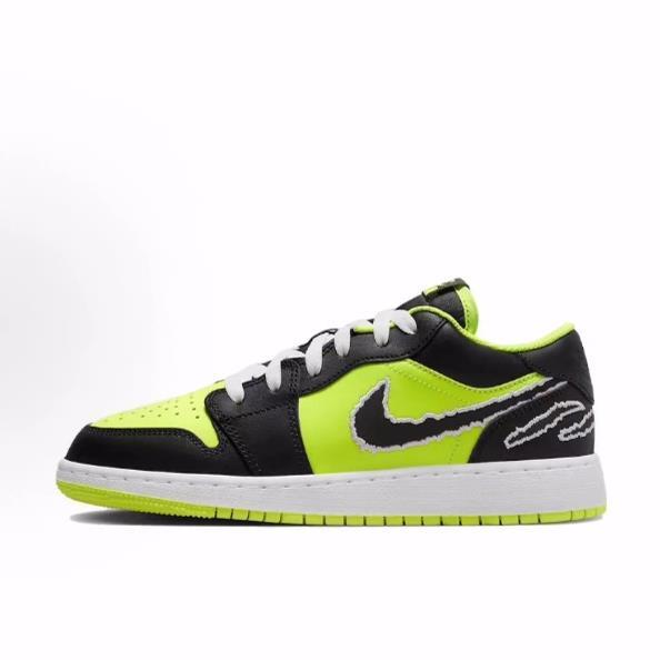 Jordan Air Jordan 1 SE 皮革 舒适 低帮 儿童篮球鞋 青少年