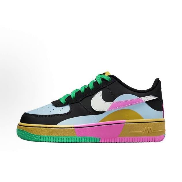 Nike Air Force 1 合成革人造革 休闲 轻便 低帮 板鞋 青少年