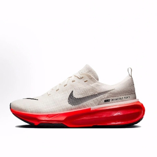Nike Invincible 3 ZOOMX INVINCIBLE 低帮 练跑步鞋 男款 白红色