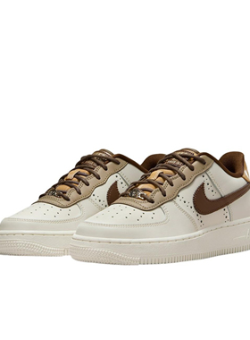 Nike/耐克男女大童AF1空军一号美拉德白粽低帮复古板鞋FV3702-121
