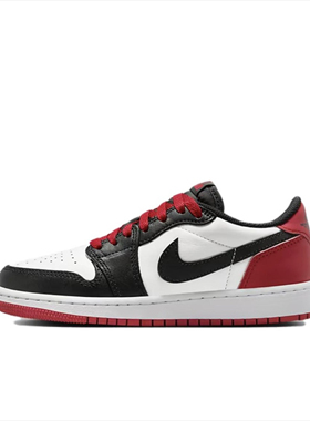 耐克Jordan 1 AJ1 红黑色 低帮休闲运动篮球鞋 CZ0858-106