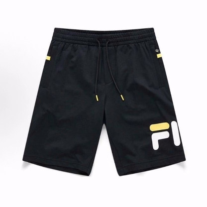 FILA FUSION Logo字母印花系带宽松运动短裤 男款,运动服/休闲服装,跑步短裤,淘宝优惠券,粉丝福利购,淘宝优惠卷