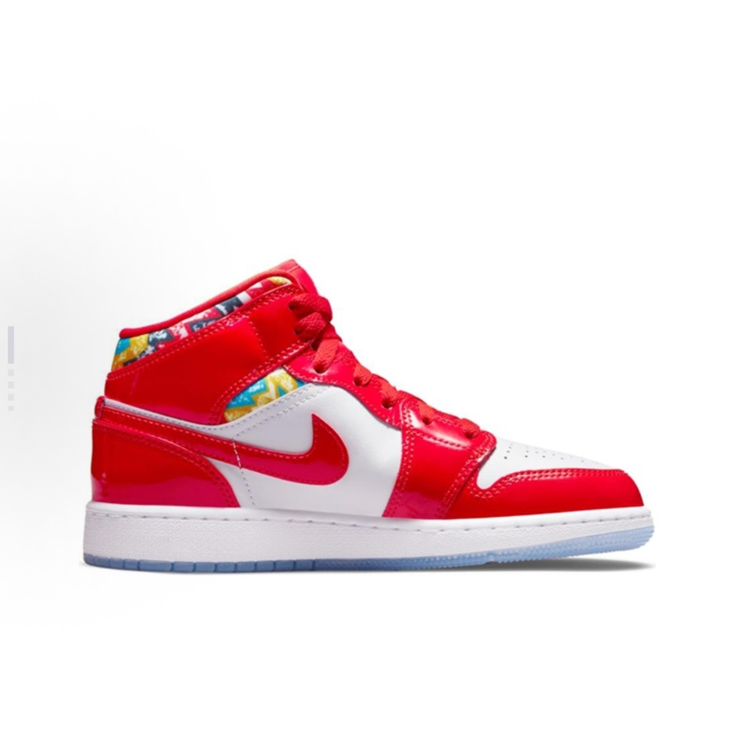 Jordan Air Jordan 1 Mid 皮革儿童篮球鞋 DC7248-600