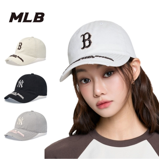 韩国MLB专柜正品26新款洋基队字母刺绣棒球帽鸭舌潮帽3ACPB026N