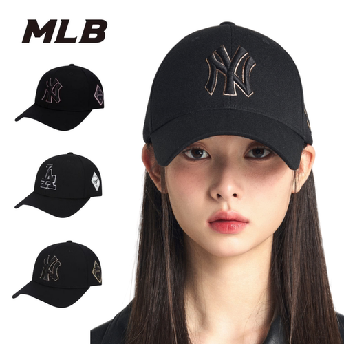 MLB弯檐刺绣男女同款硬顶