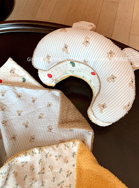 GINNY爆款新色～ins宠物毯枕套装猫狗小枕头双面毛毯垫窝垫空调被