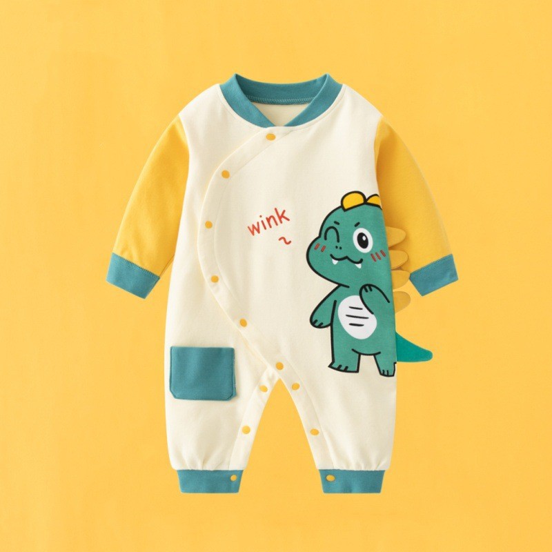 婴儿连体衣纯棉长袖宝宝哈衣春秋秋婴幼儿爬服儿童爬行服连身衣服