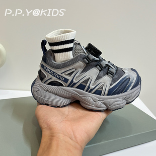 韩版中大童儿童老爹鞋秋冬新款透气防滑男童运动鞋户外慢跑女童鞋