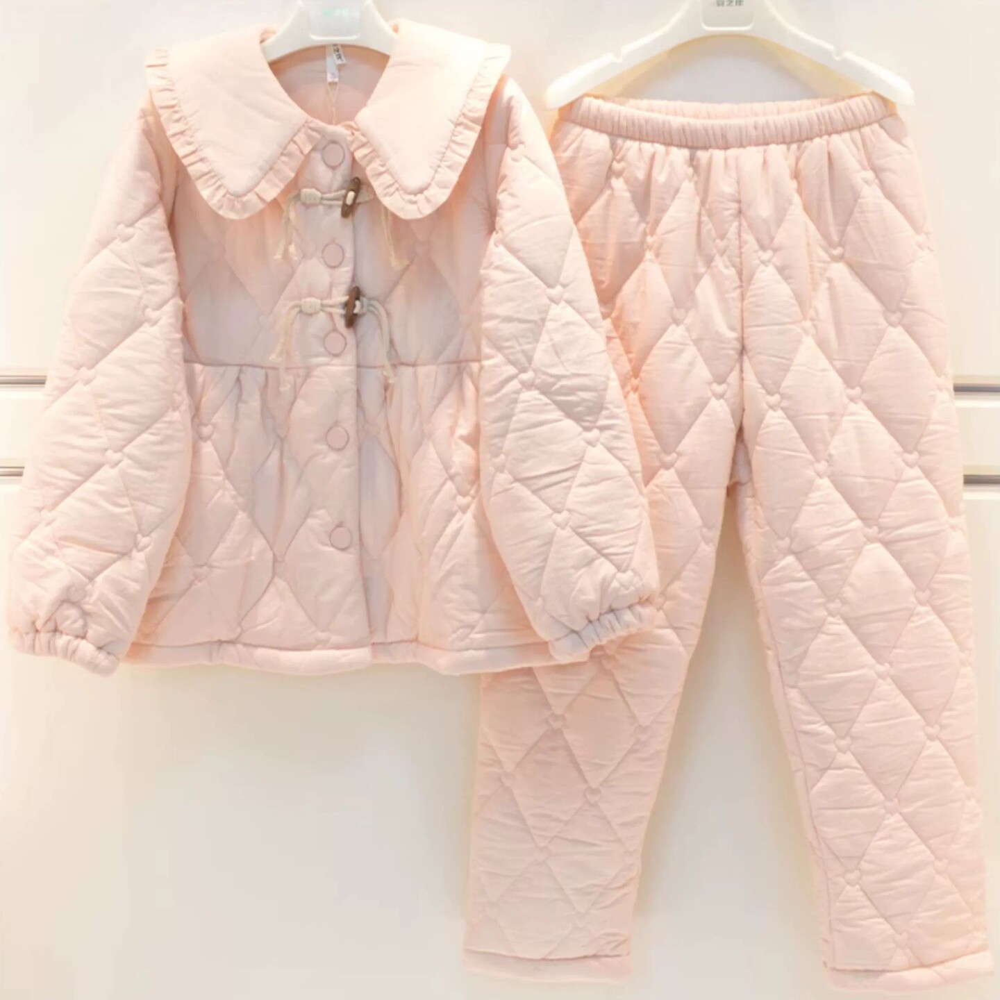 安之伴睡衣冬季女士三层加厚夹棉纯棉梭织时尚保暖青年家居服棉袄