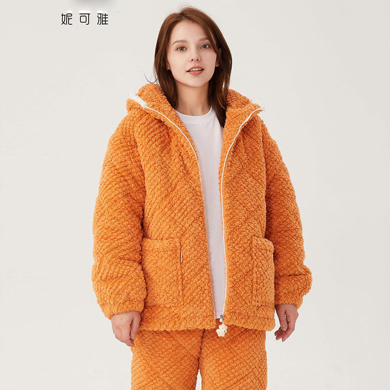 妮可雅女士夹棉睡衣家居服