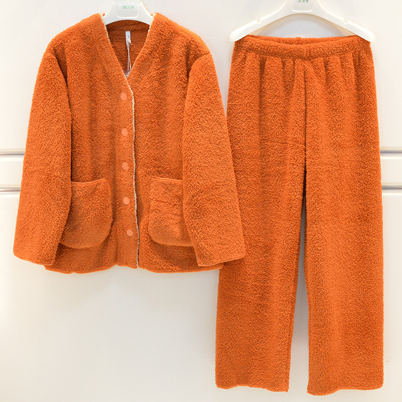 妮可雅女秋冬加厚保暖睡衣套装